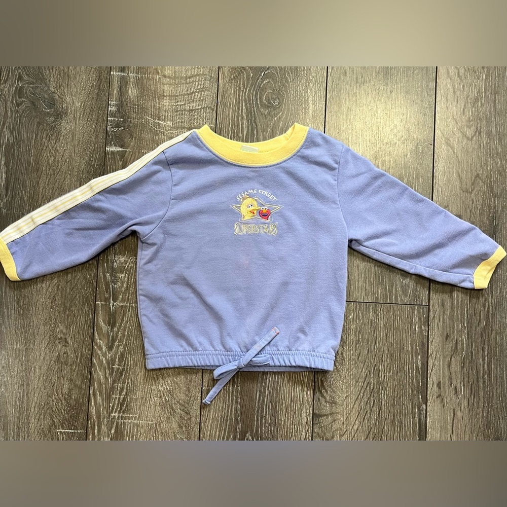 Vintage 90s Sesame Street Toddler Size 2T Big Bird And Elmo Sweatshirt